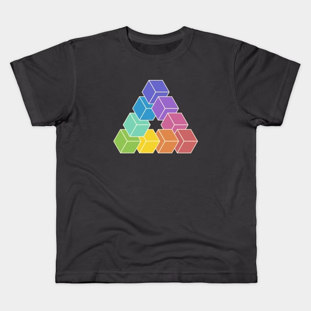 Penrose Spectra Kids T-Shirt by FirstPlanetDesigns